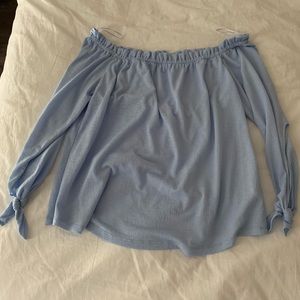 Blue off the shoulder top!